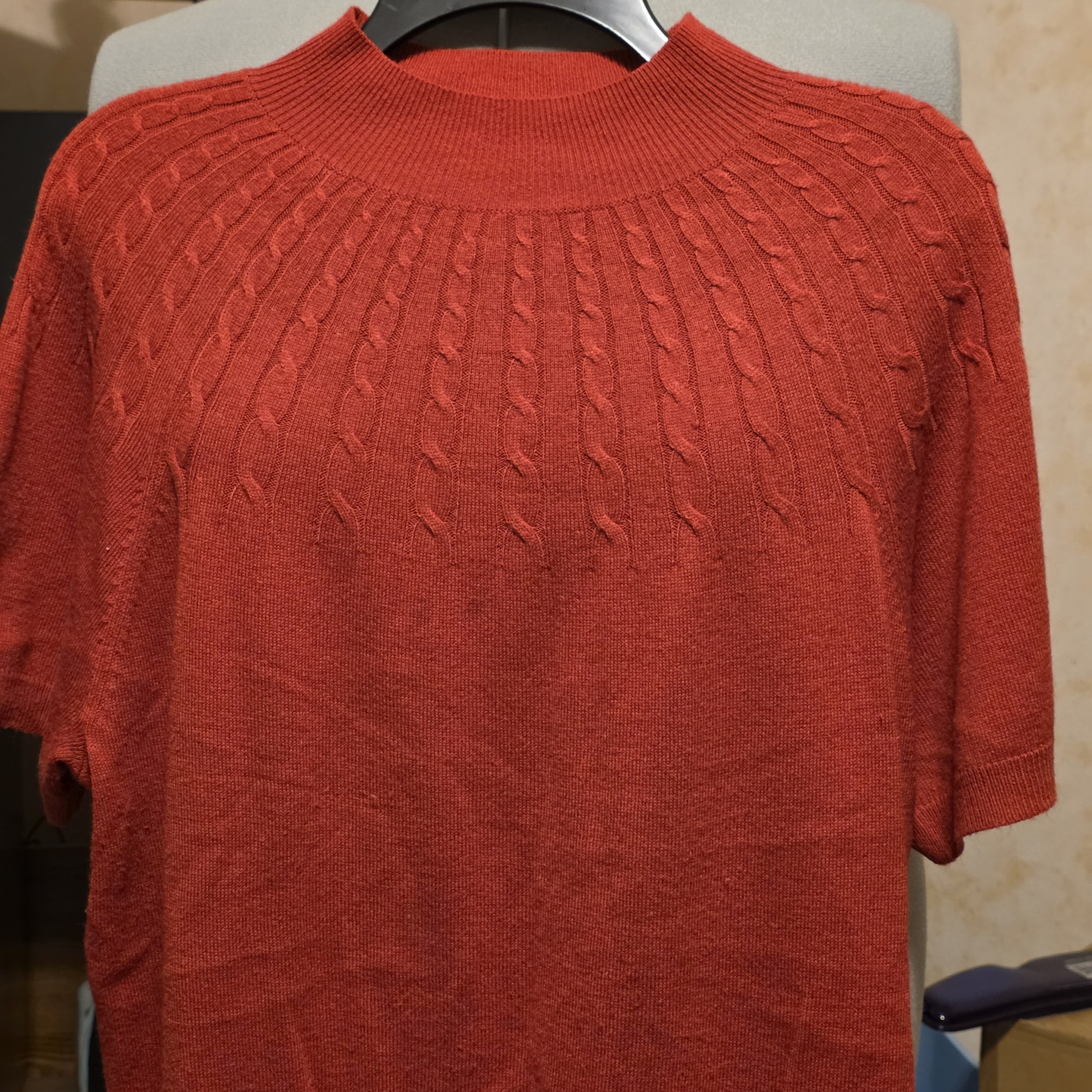 Sag Harbor Red Cowl Neck Sweater